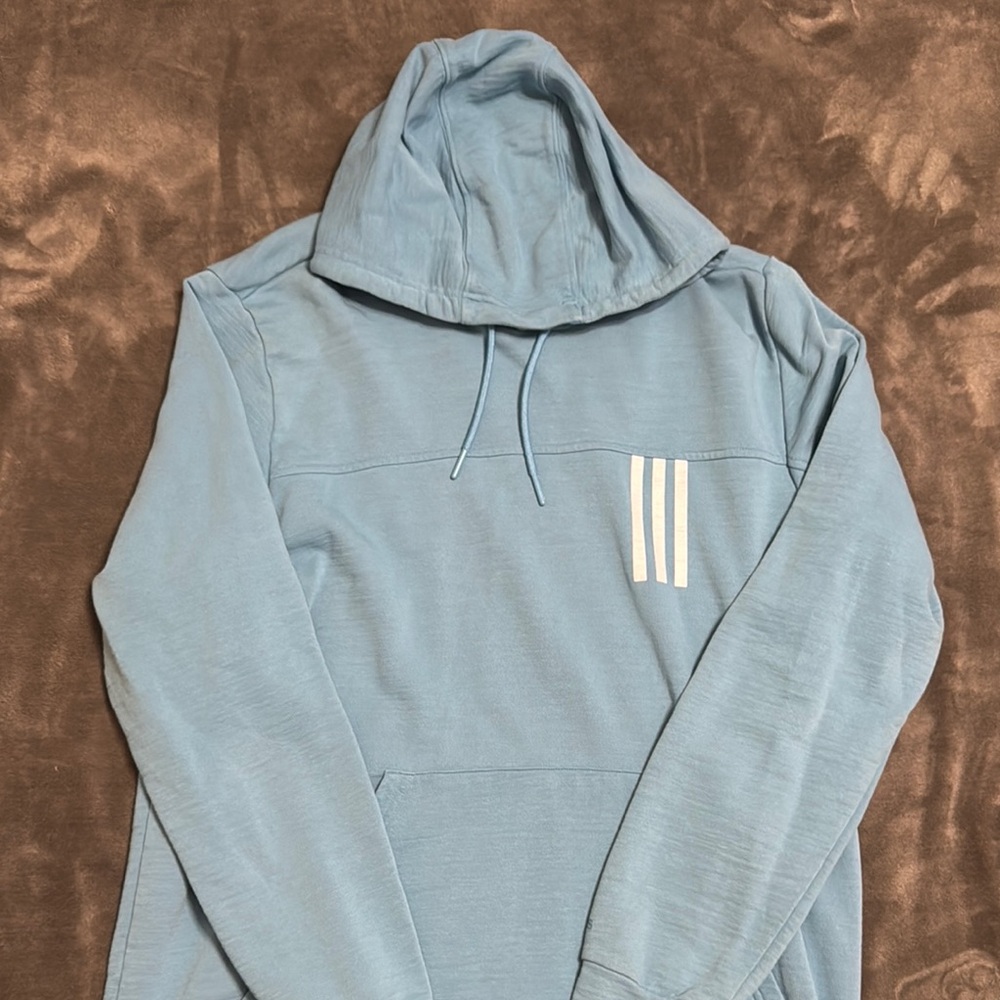 Adidas Blue Sweatshirt Hoodie Casual Comfort